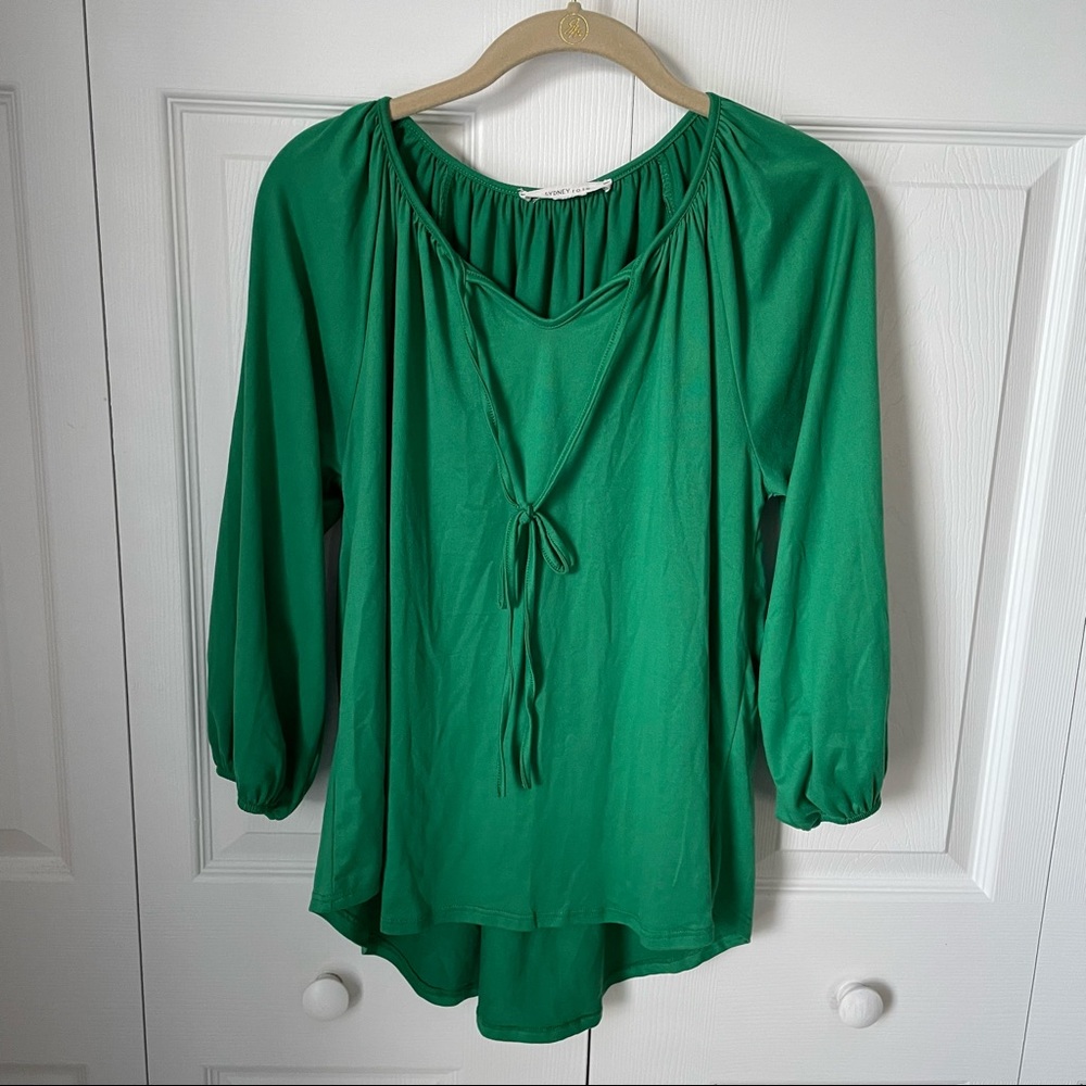 Sydney Rose- Green 3/4 Sleeve Blouse